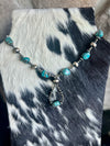 Turquoise/Pearl Lasso Necklace