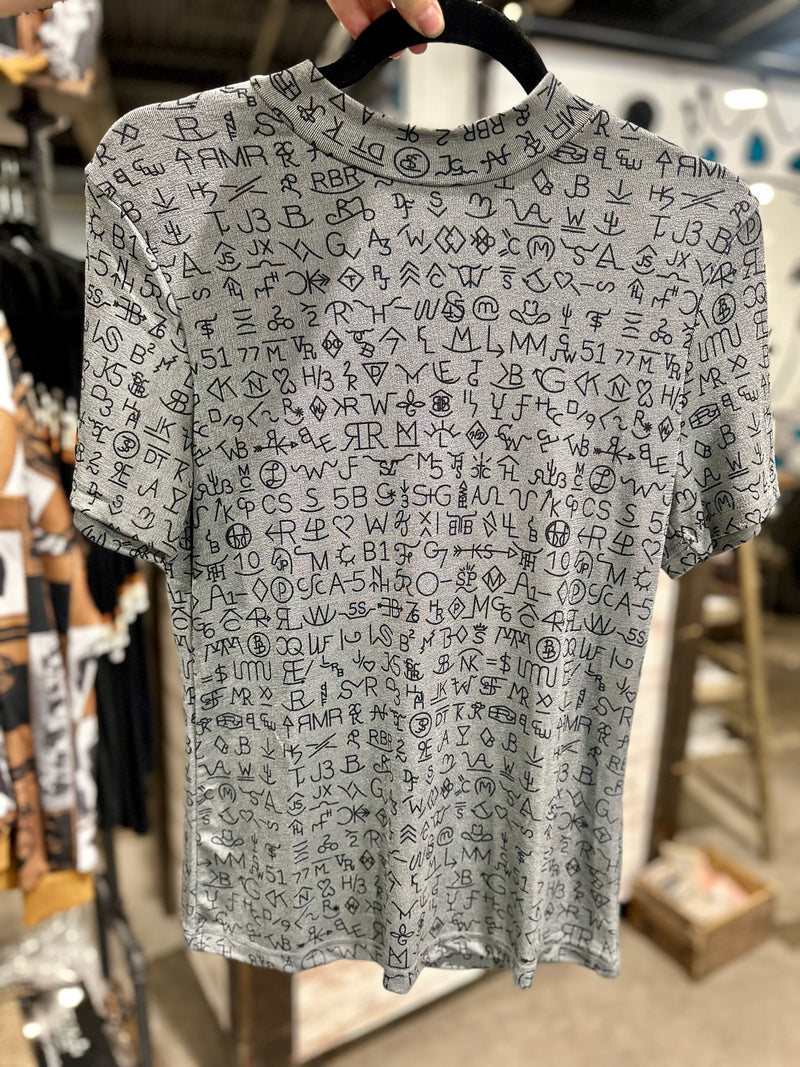 Brands Stretchy Top - Charcoal