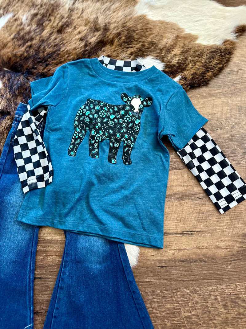 Girls Mesh Top - Checker