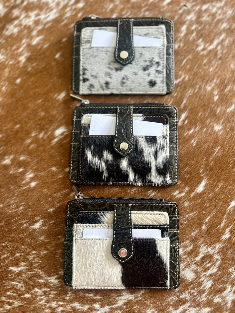 Black Cowhide Mini Wallet