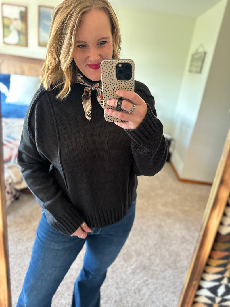 Not So Basic Black Sweater