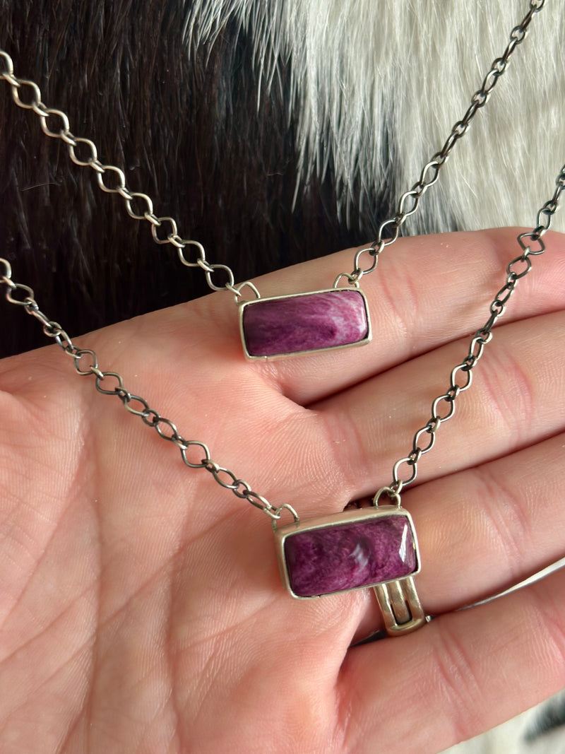 Purple Spiny Bar Necklaces