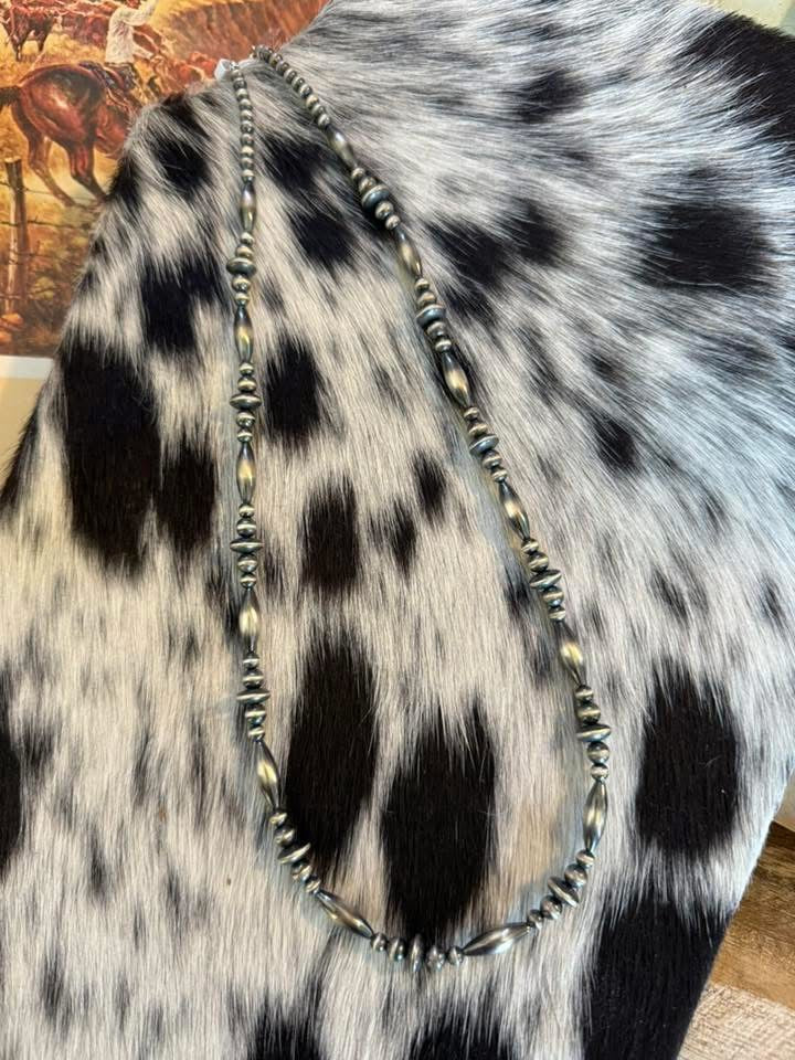 Melon Bead Pearl Necklace