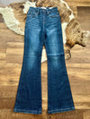 Risen High Rise Flare Jeans