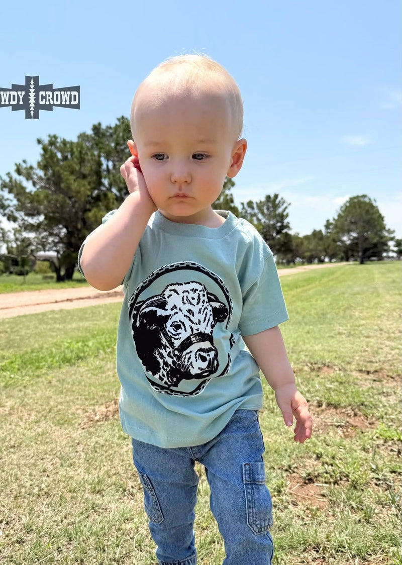Kids Happy Hereford Tee - Light Blue