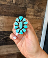 Big ring- size 7- Sonoran turquoise ring and sterling silver