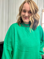 Kelly Green Mock Neck Sweater