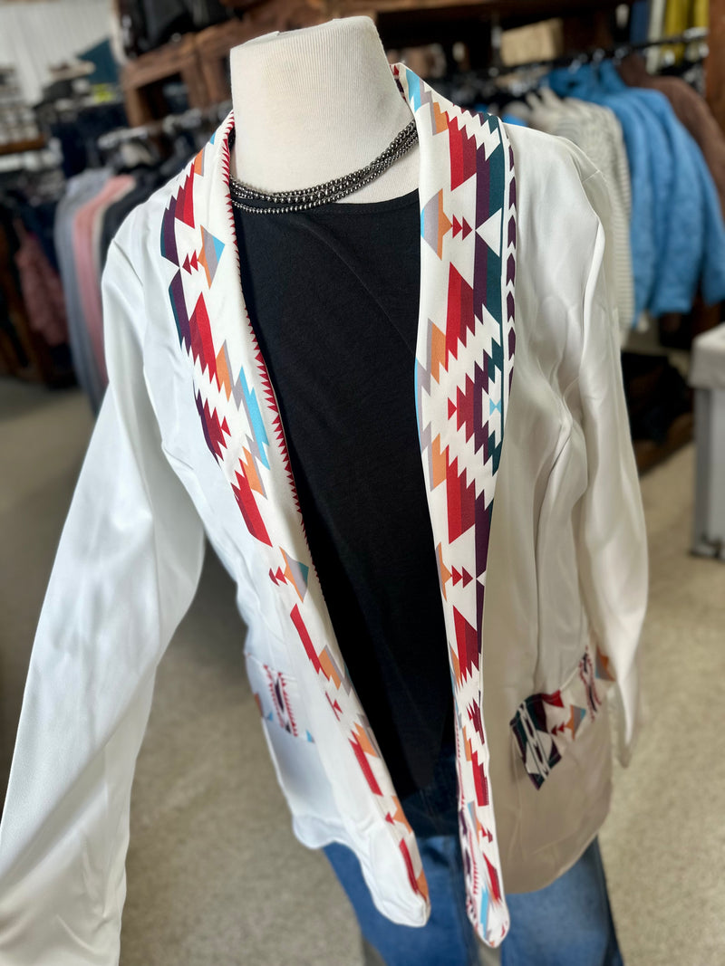 Ivory Aztec Blazer