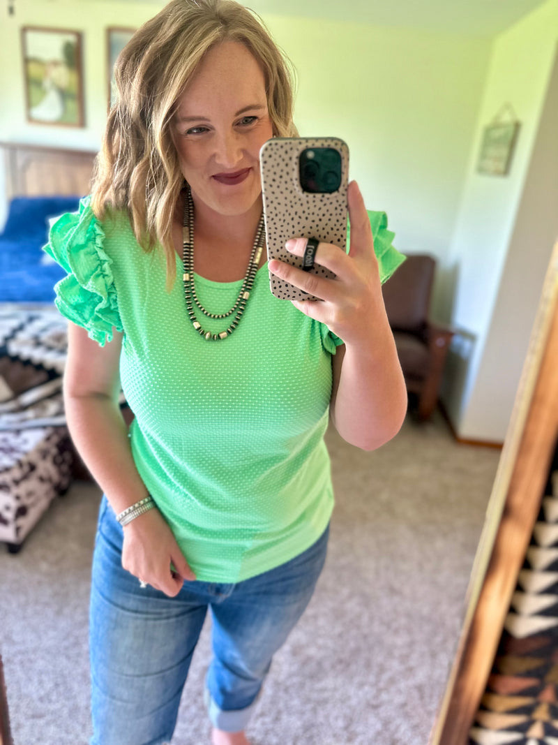 Mint Green Textured Top