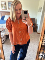 Copper Studded Top