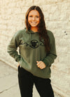 Olive Embroidered Certified Angus Hoodie