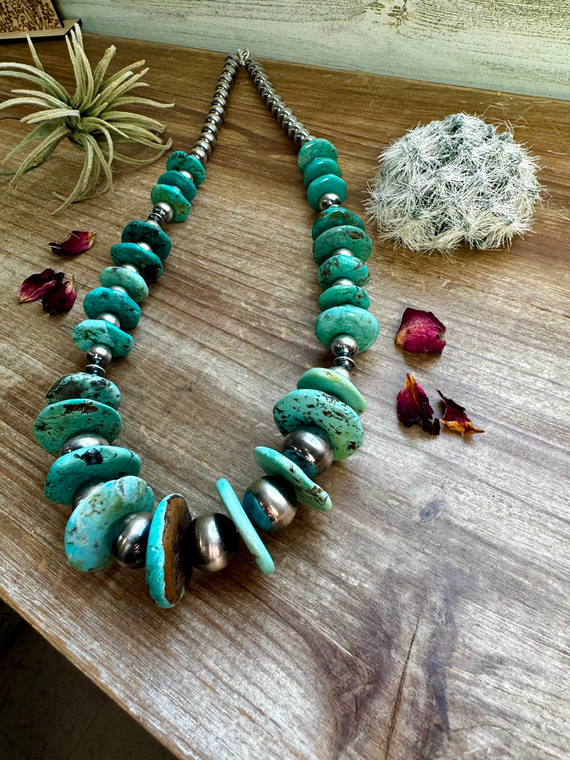 28 inch - NFR collection - sterling silver and turquoise