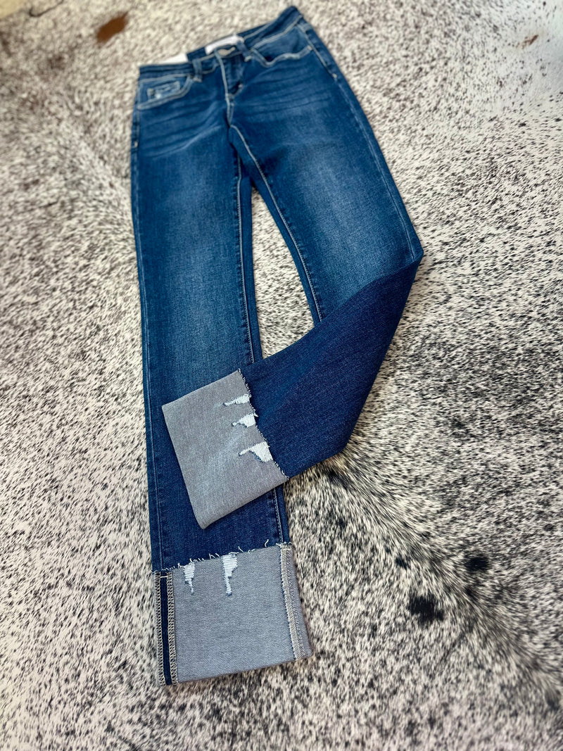 Vervet Mid Rise Cuffed Straight Jeans