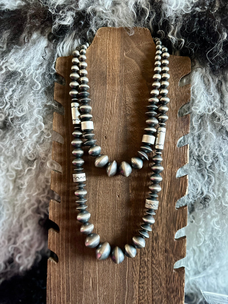 Stamped Navajo Pearls - Rose Martin