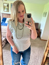 Blue Striped Boxy Tank