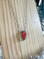 Spiny Oyster Stone Necklace