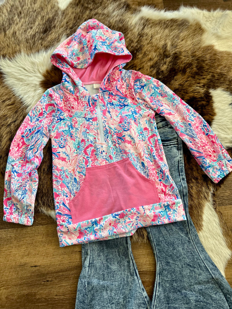 Girls Watercolor Hoodie