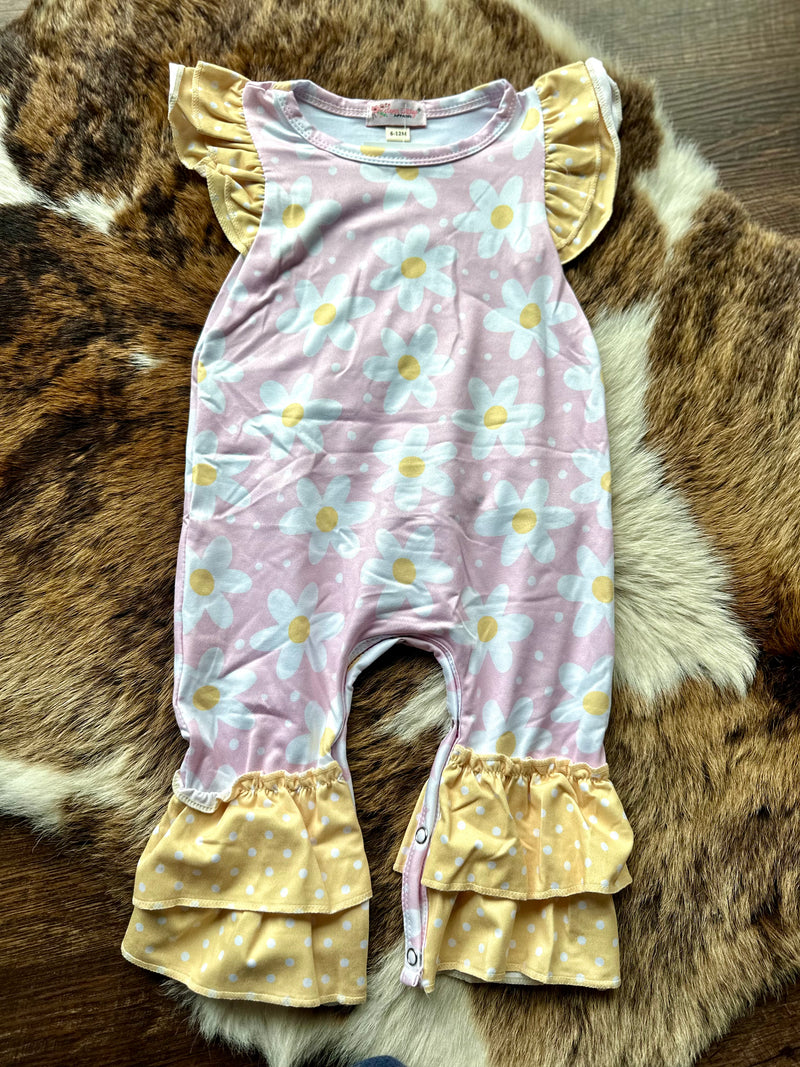 Girls Pink Daisy Jumper