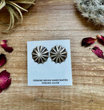 Smaller Round Sterling silver stud earrings