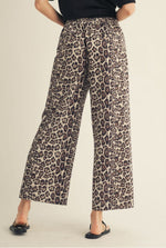 Leopard Crop Wide Leg Pants