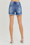 Risen High Rise Distressed Detail Shorts