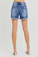Risen High Rise Distressed Detail Shorts
