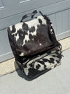 Brown Cowhide Backpack - large