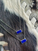 Blue Lapis Bar Necklaces