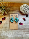 Blue Concho Stud Earrings