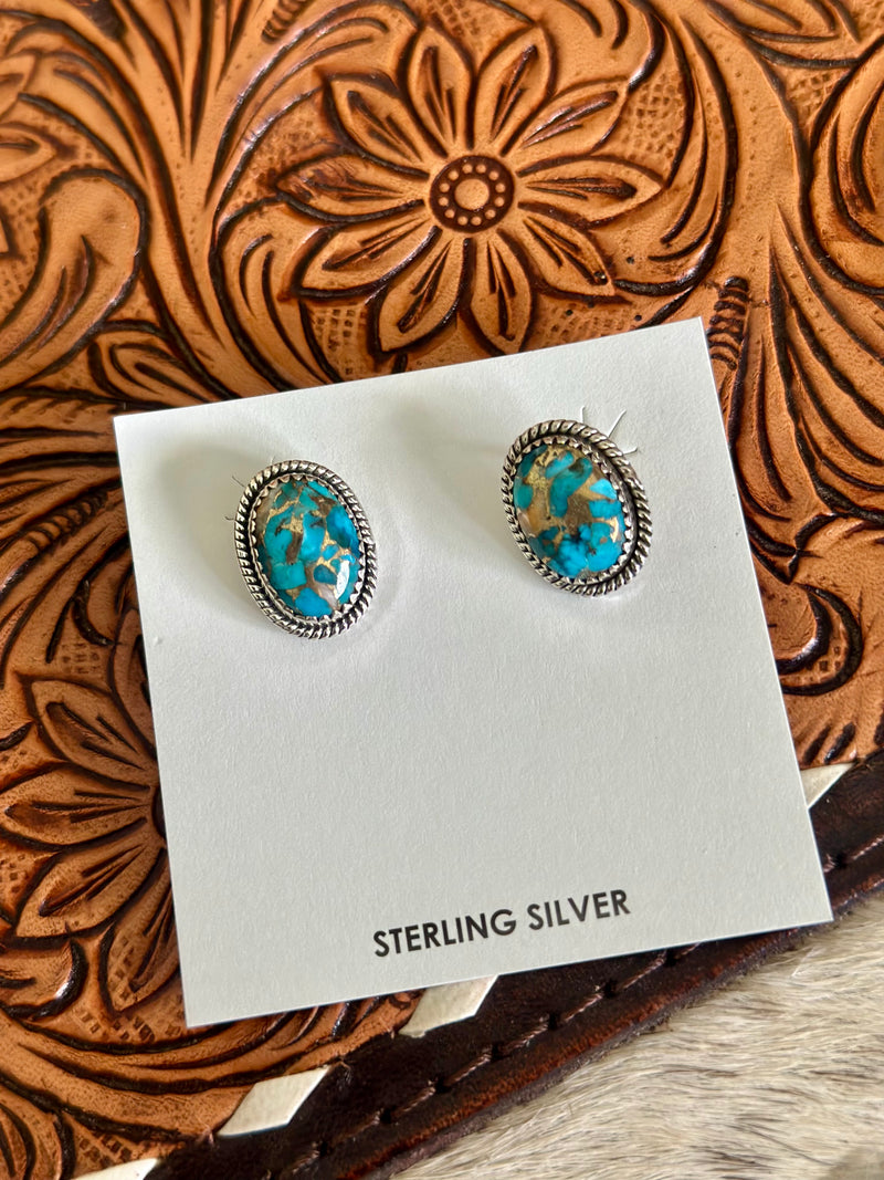 Spiny Turquoise Earrings