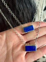 Blue Lapis Bar Necklaces