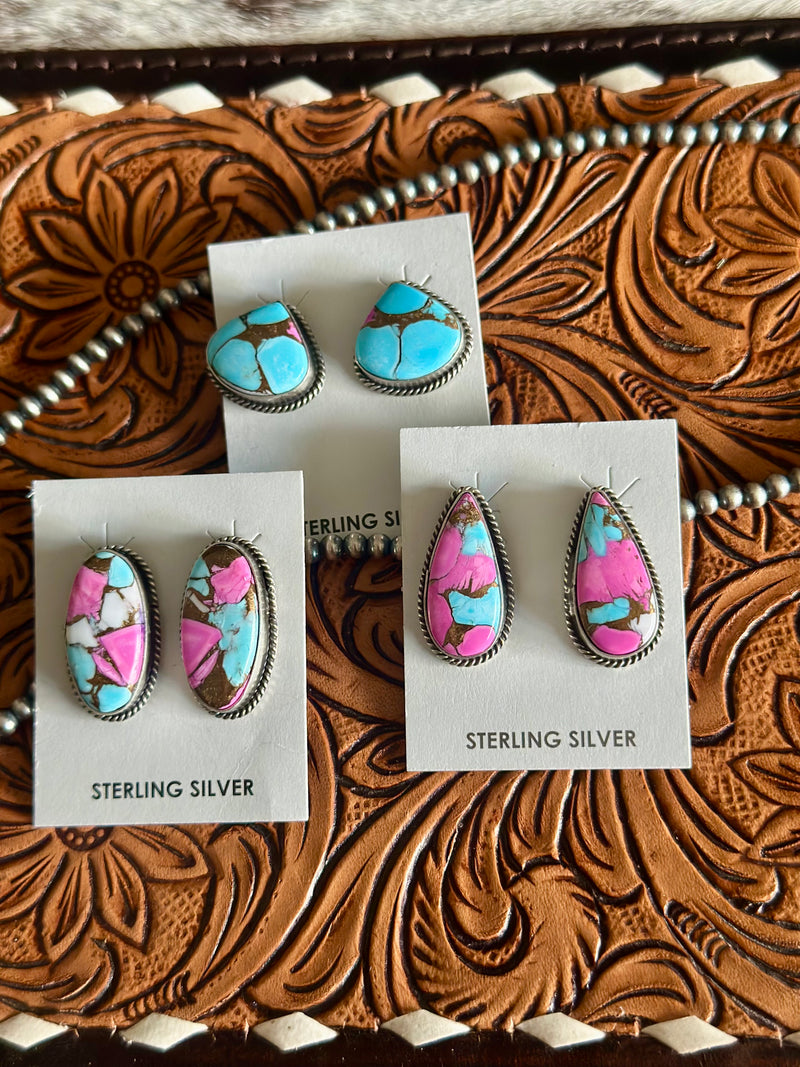 Cotton Candy Stud Earrings