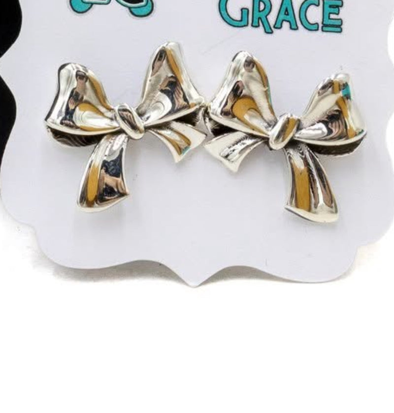 Sterling Bow Earrings
