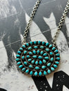 Kingman Turquoise Large Cluster Necklace
