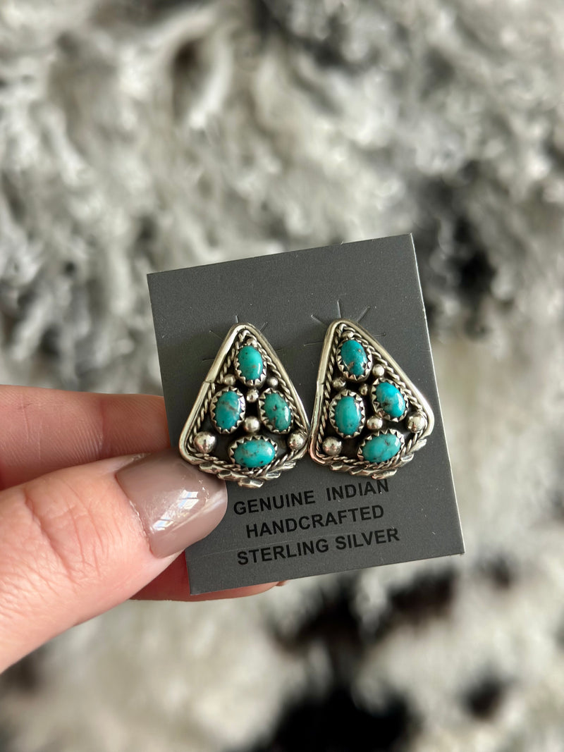 Turquoise Multi Stone Earrings