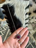 Purple Spiny Stone Necklace