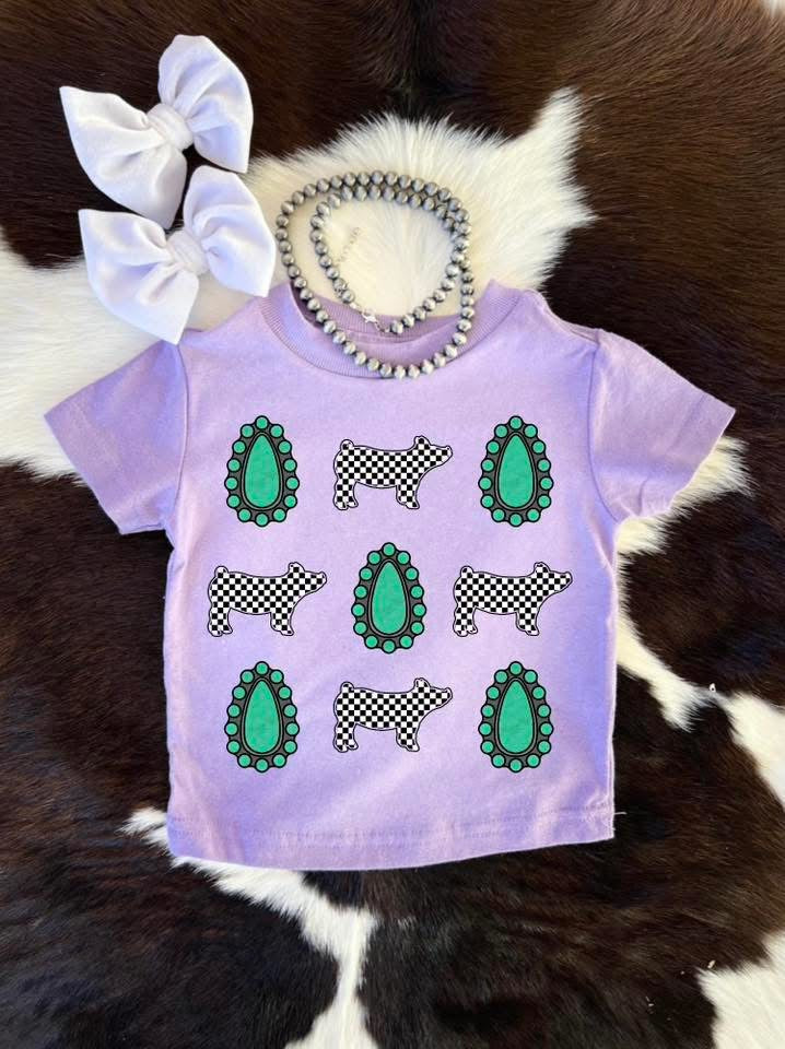 Stock Show Check Pig Tee