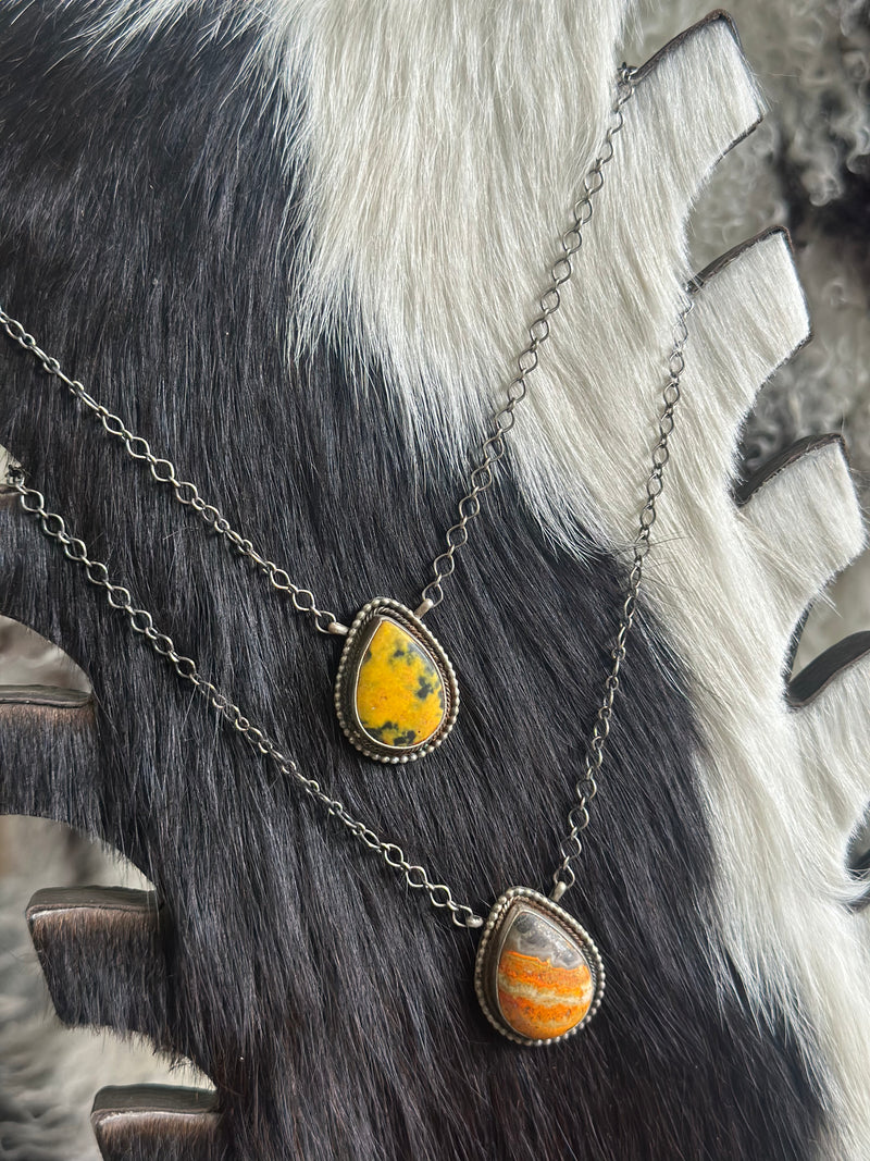 Bumblebee Jasper Stone Necklace