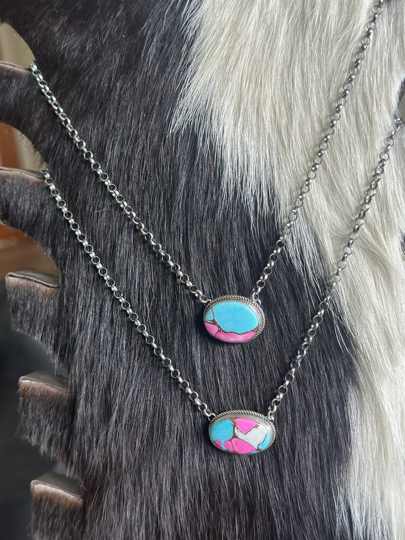 Cotton Candy Stone Necklace