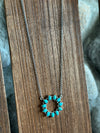 Kingman Turquoise Eternity Stone Necklace