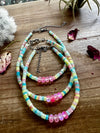 Summer anklet - colorful heishi beads