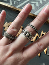 Sterling Flat Ball Stacker Ring