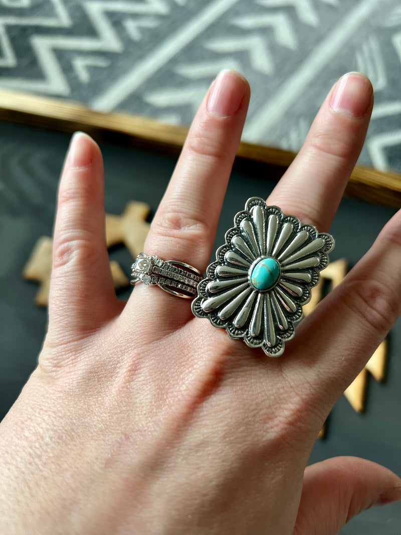 Adjustable Square Concho Ring