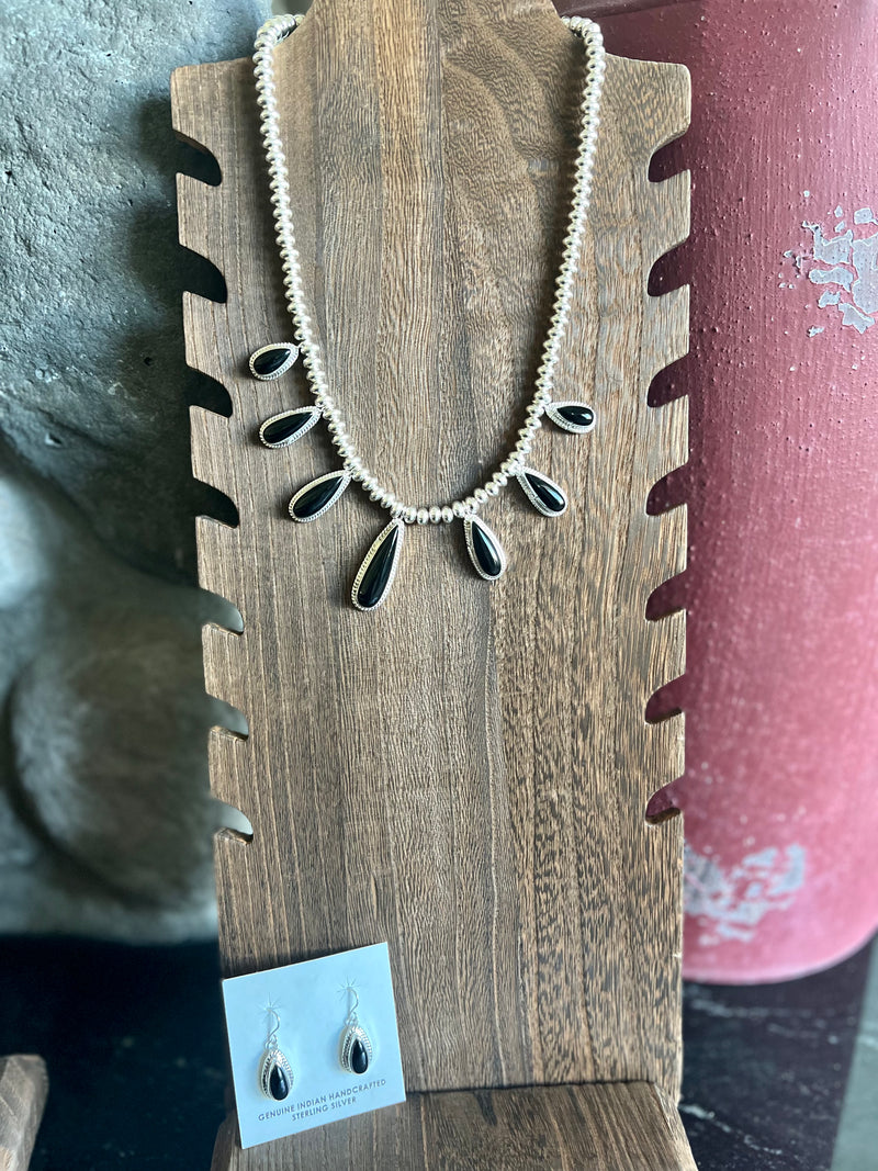 Black Onyx Necklace/Earring Set