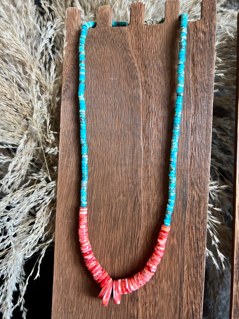 Turquoise / Spiny Oyster Necklace